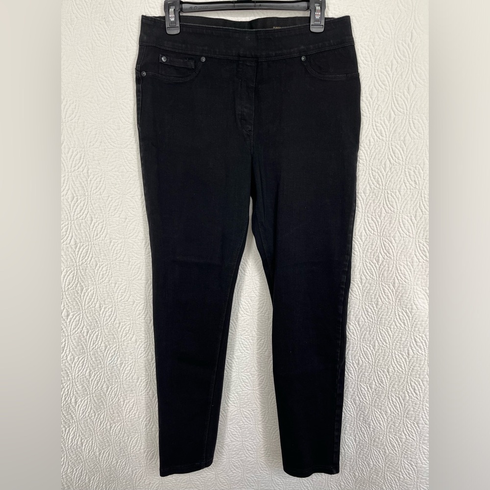 Nygard Black Luxe Denim Skinny Ankle LG 14-16 EUC